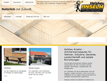 Tablet Screenshot of holzbau-anselm.de